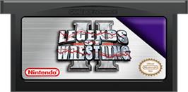 Cartridge artwork for Legends of Wrestling 2 on the Nintendo Game Boy Advance.