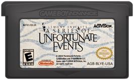 Cartridge artwork for Lemony Snicket's A Series of Unfortunate Events on the Nintendo Game Boy Advance.