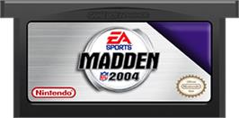 Cartridge artwork for Madden NFL 2004 on the Nintendo Game Boy Advance.