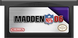Cartridge artwork for Madden NFL 6 on the Nintendo Game Boy Advance.