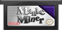 Cartridge artwork for Manic Miner on the Nintendo Game Boy Advance.