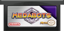 Cartridge artwork for MedaBots: Metabee Version on the Nintendo Game Boy Advance.