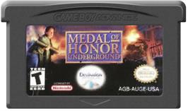 Cartridge artwork for Medal of Honor: Underground on the Nintendo Game Boy Advance.