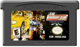 Cartridge artwork for Midnight Club: Street Racing on the Nintendo Game Boy Advance.
