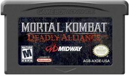 Cartridge artwork for Mortal Kombat: Deadly Alliance on the Nintendo Game Boy Advance.