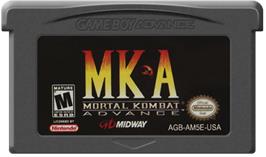 Cartridge artwork for Mortal Kombat Advance on the Nintendo Game Boy Advance.