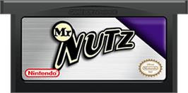 Cartridge artwork for Mr. Nutz on the Nintendo Game Boy Advance.