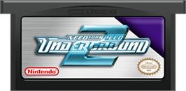 Cartridge artwork for Need for Speed Underground 2 on the Nintendo Game Boy Advance.