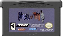 Cartridge artwork for Pinball of the Dead on the Nintendo Game Boy Advance.