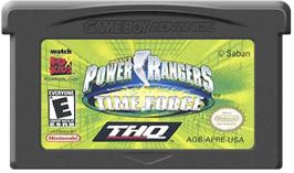 Cartridge artwork for Power Rangers: Time Force on the Nintendo Game Boy Advance.