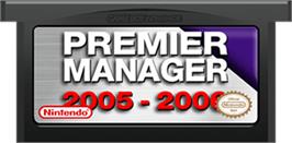 Cartridge artwork for Premier Manager 2005-2006 on the Nintendo Game Boy Advance.