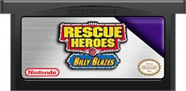 Cartridge artwork for Rescue Heroes: Billy Blazes on the Nintendo Game Boy Advance.