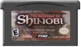Cartridge artwork for Revenge of Shinobi, The on the Nintendo Game Boy Advance.