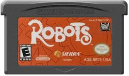 Cartridge artwork for Robots on the Nintendo Game Boy Advance.