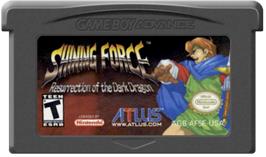 Cartridge artwork for Shining Force: Resurrection of the Dark Dragon on the Nintendo Game Boy Advance.