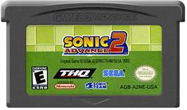 Cartridge artwork for Sonic Advance 2 on the Nintendo Game Boy Advance.