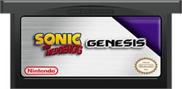 Cartridge artwork for Sonic The Hedgehog on the Nintendo Game Boy Advance.