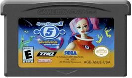 Cartridge artwork for Space Channel 5: Ulala's Cosmic Attack on the Nintendo Game Boy Advance.