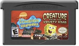 Cartridge artwork for SpongeBob SquarePants: Creature from the Krusty Krab on the Nintendo Game Boy Advance.