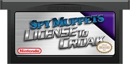 Cartridge artwork for Spy Muppets: License To Croak on the Nintendo Game Boy Advance.