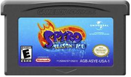 Cartridge artwork for Spyro: Season of Ice on the Nintendo Game Boy Advance.