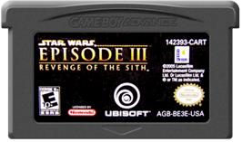 Cartridge artwork for Star Wars: Episode III - Revenge of the Sith on the Nintendo Game Boy Advance.