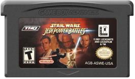 Cartridge artwork for Star Wars: Episode I - Jedi Power Battles on the Nintendo Game Boy Advance.