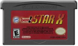 Cartridge artwork for Star X on the Nintendo Game Boy Advance.