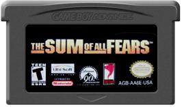 Cartridge artwork for Sum of All Fears on the Nintendo Game Boy Advance.