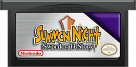 Cartridge artwork for Summon Night: Swordcraft Story on the Nintendo Game Boy Advance.