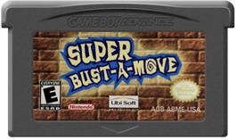 Cartridge artwork for Super Bust-A-Move on the Nintendo Game Boy Advance.