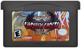 Cartridge artwork for Super Ghouls 'N Ghosts on the Nintendo Game Boy Advance.