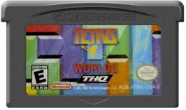 Cartridge artwork for Tetris Worlds on the Nintendo Game Boy Advance.