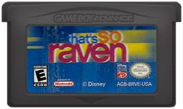 Cartridge artwork for That's So Raven on the Nintendo Game Boy Advance.