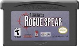 Cartridge artwork for Tom Clancy's Rainbow Six: Rogue Spear on the Nintendo Game Boy Advance.