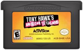 Cartridge artwork for Tony Hawk's American Sk8land on the Nintendo Game Boy Advance.
