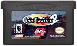 Cartridge artwork for Tony Hawk's Pro Skater 2 on the Nintendo Game Boy Advance.