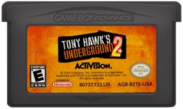 Cartridge artwork for Tony Hawk's Underground 2 on the Nintendo Game Boy Advance.