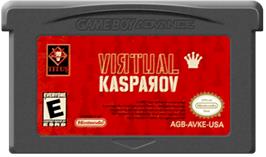 Cartridge artwork for Virtual Kasparov on the Nintendo Game Boy Advance.