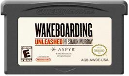 Cartridge artwork for Wakeboarding Unleashed featuring Shaun Murray on the Nintendo Game Boy Advance.