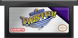 Cartridge artwork for WarioWare Twisted on the Nintendo Game Boy Advance.