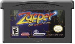 Cartridge artwork for Zapper: One Wicked Cricket on the Nintendo Game Boy Advance.