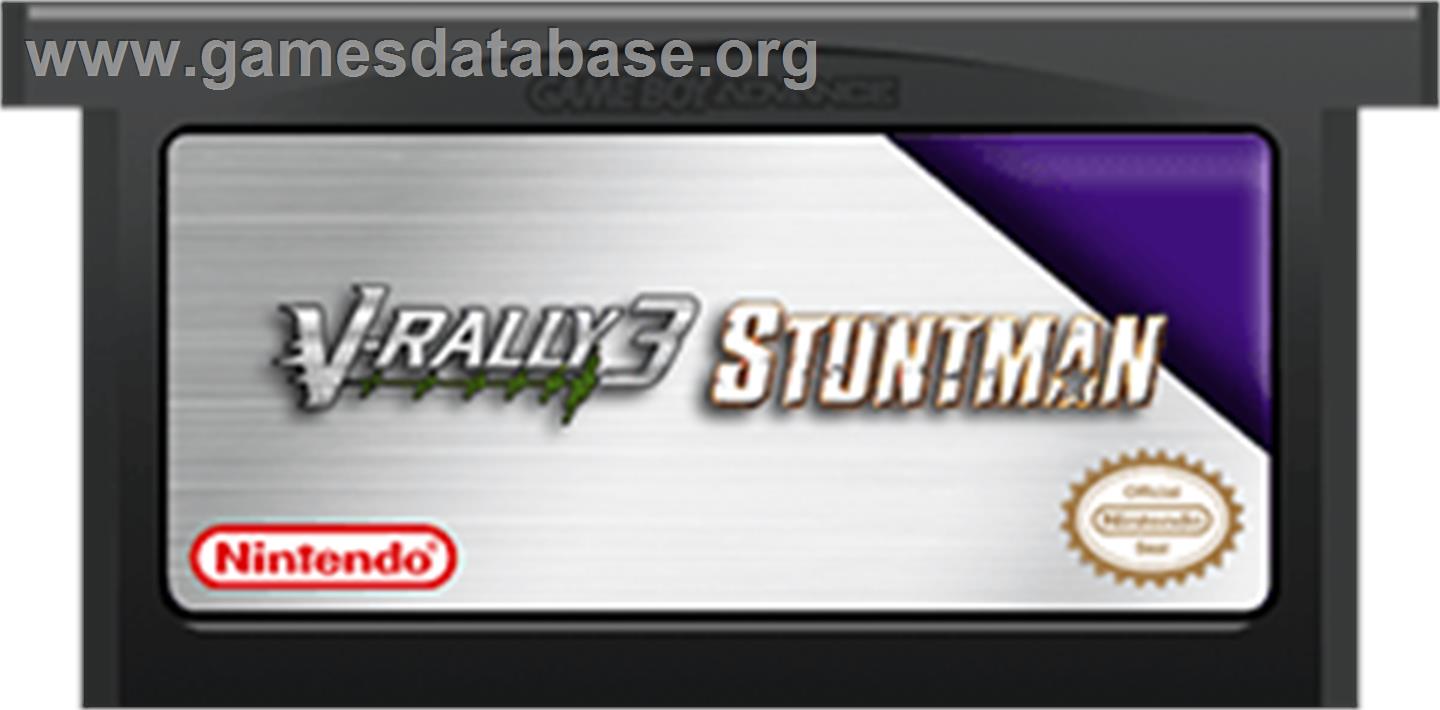 2 in 1: V-Rally 3 & Stuntman - Nintendo Game Boy Advance - Artwork - Cartridge