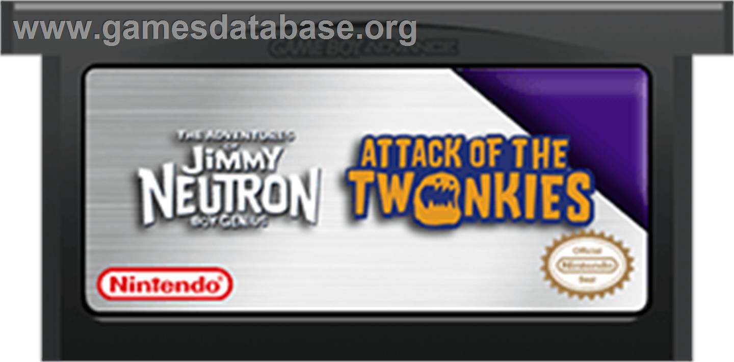 Adventures of Jimmy Neutron: Boy Genius - Attack of the Twonkies - Nintendo Game Boy Advance - Artwork - Cartridge