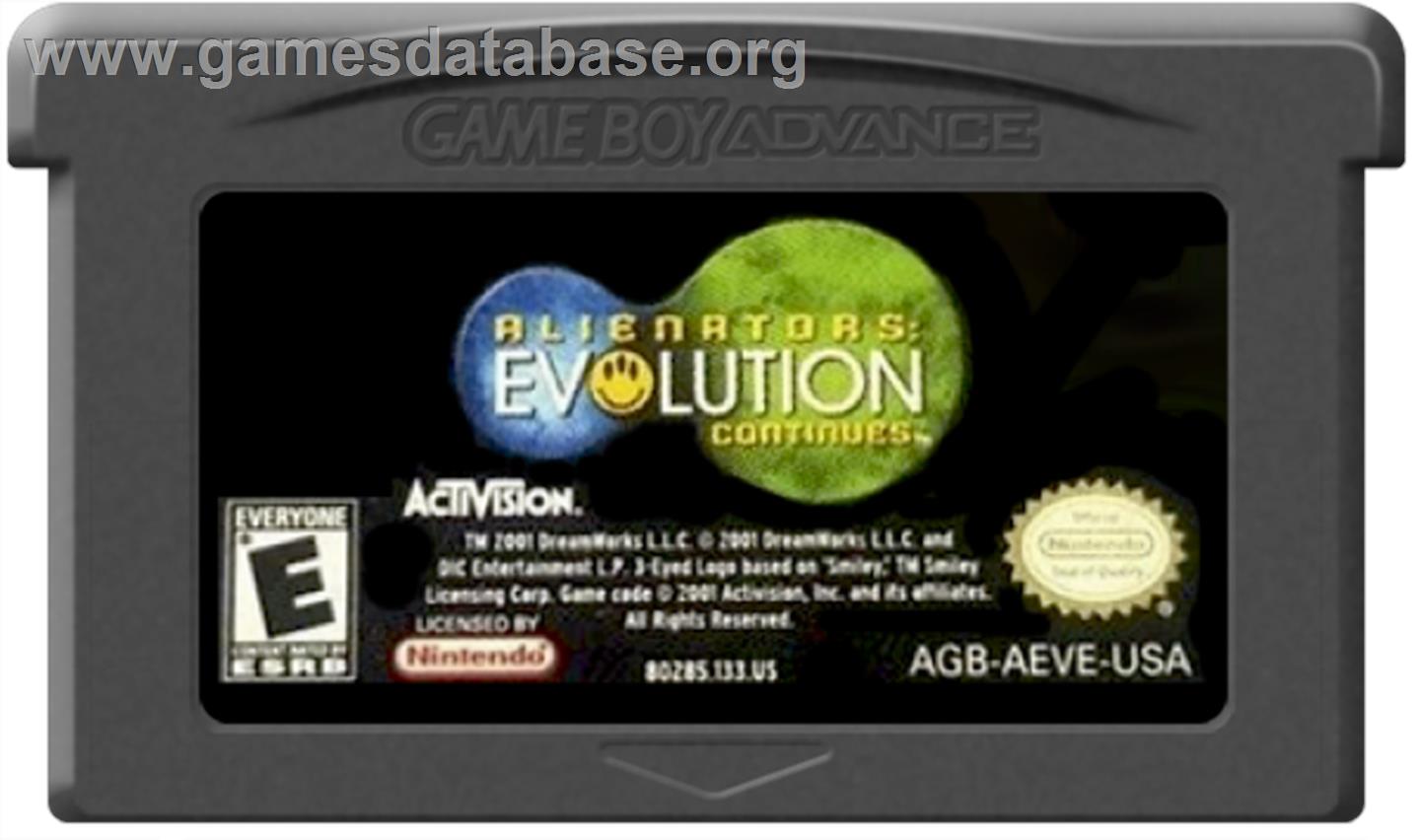 Alienators: Evolution Continues - Nintendo Game Boy Advance - Artwork - Cartridge