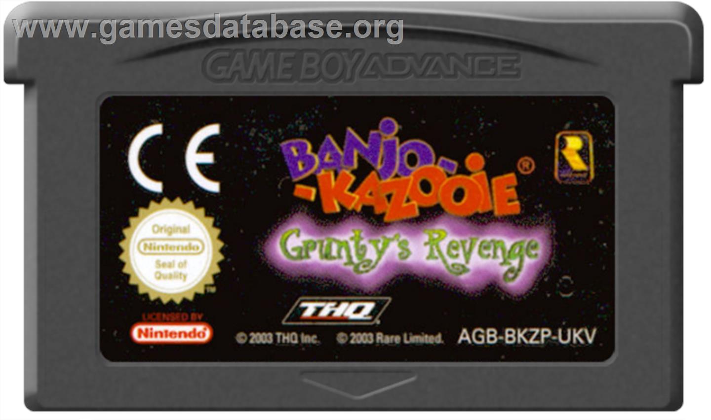 Banjo-Kazooie: Grunty's Revenge - Nintendo Game Boy Advance - Artwork - Cartridge