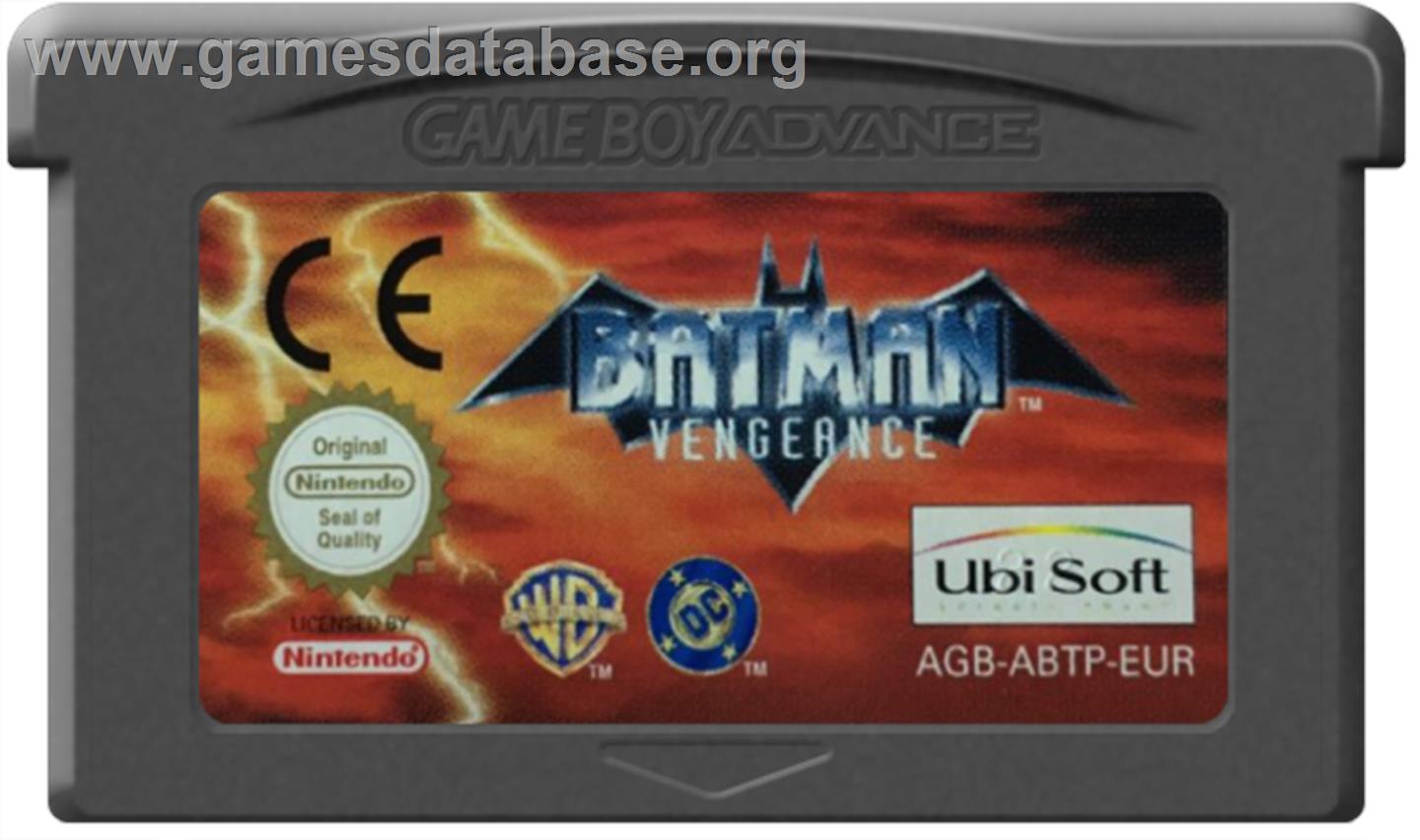 Batman: Vengeance - Nintendo Game Boy Advance - Artwork - Cartridge