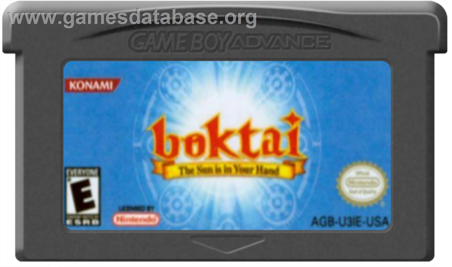 Boktai: The Sun is in Your Hand - Nintendo Game Boy Advance - Artwork - Cartridge
