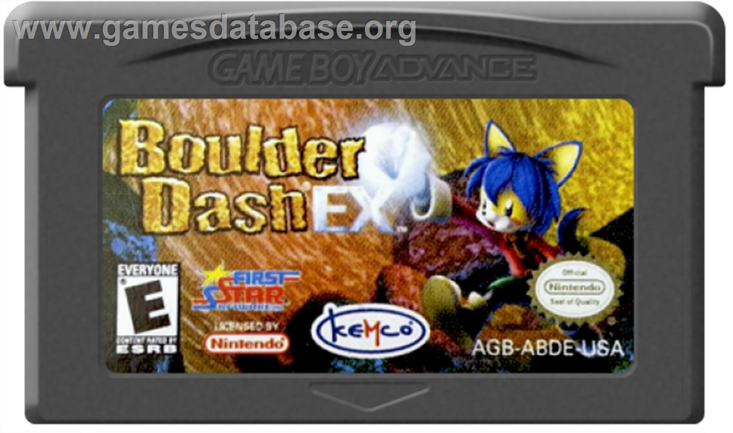 Boulder Dash EX - Nintendo Game Boy Advance - Artwork - Cartridge