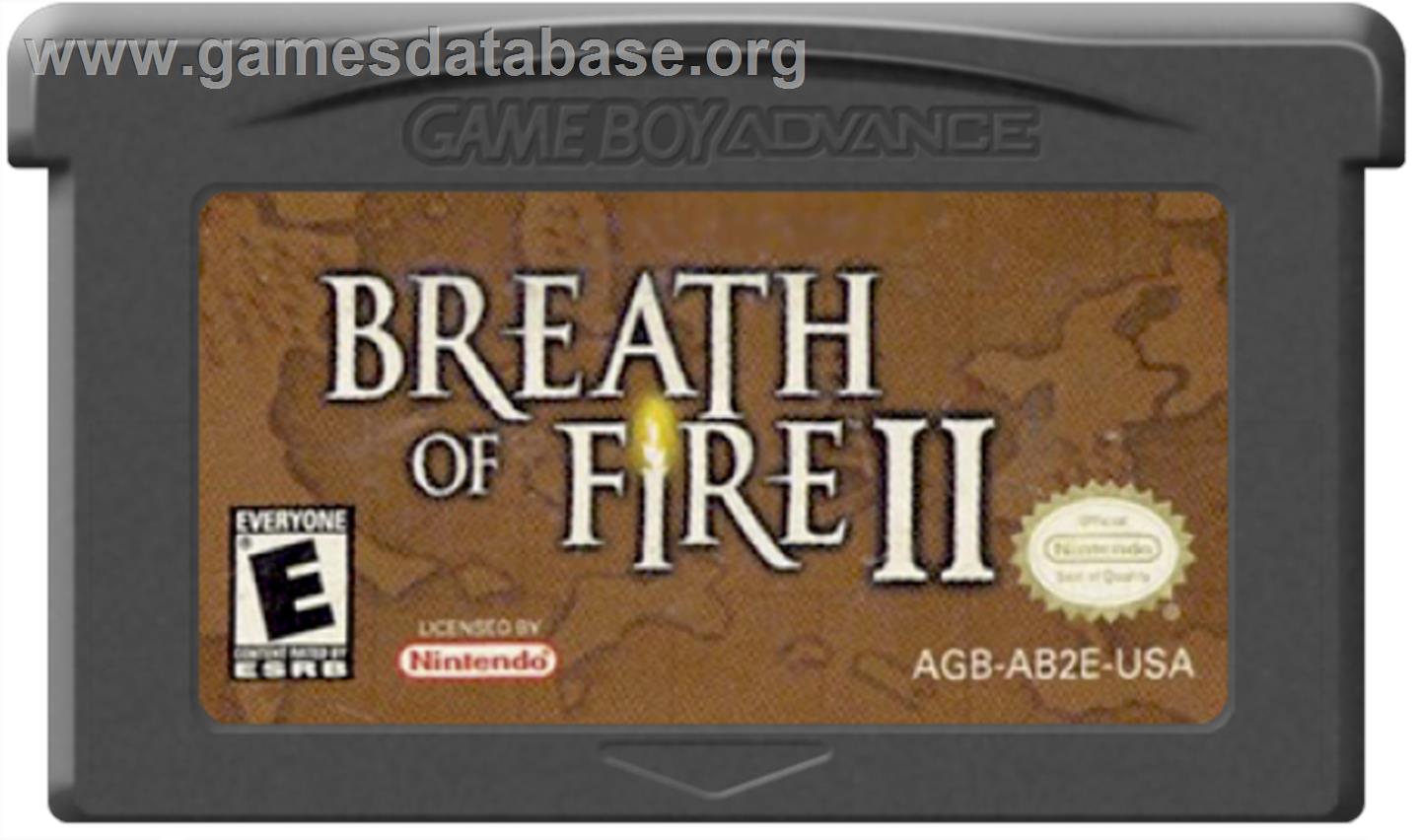 Breath of Fire 2 - Nintendo Game Boy Advance - Artwork - Cartridge